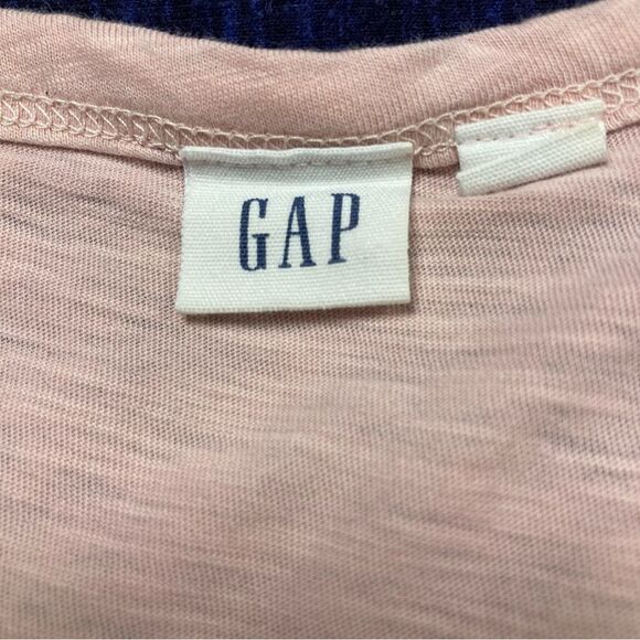 GAP Blush Pink Floral Shirt Women’s XL Top Tie Hem Flowy Relaxed Loose Fit Light - Picture 3 of 6